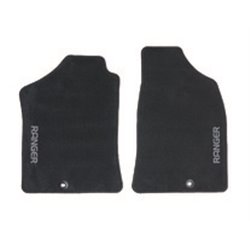 Tapis de sol velours premium avant, noir