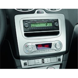 Entourage pour système audio DIN argent