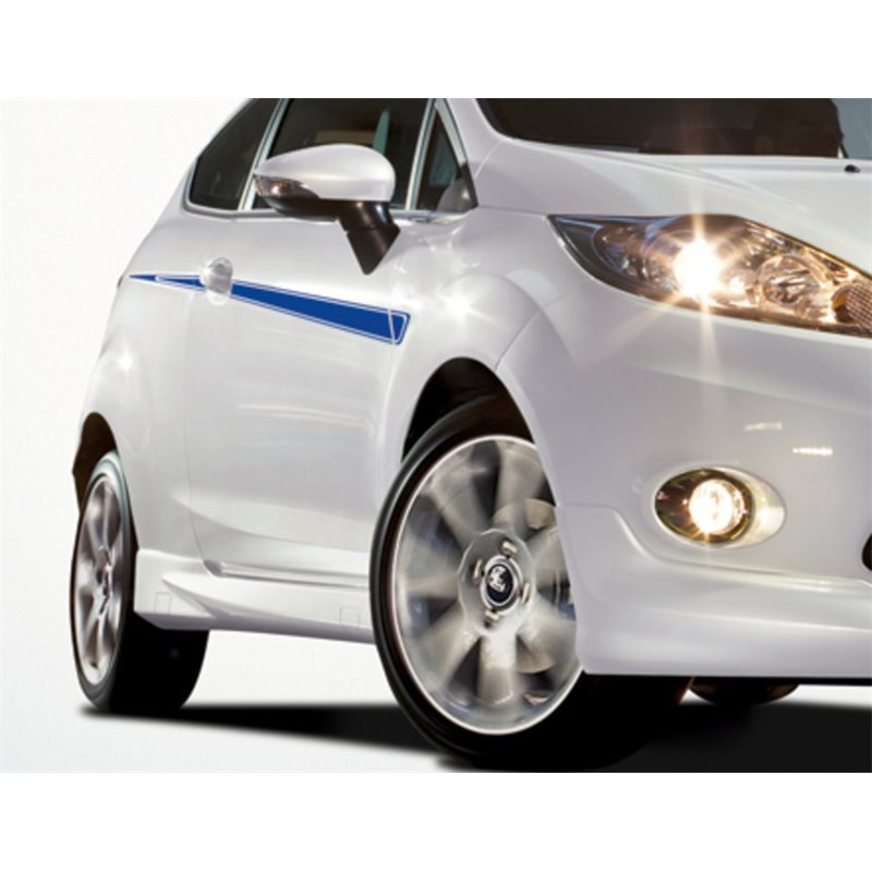 Bandes de décoration pour panneau latéral (Blanc/Bleu) - Ford Fiesta