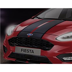 Bandes de décoration pour capot moteur (noir/rouge) - Ford Fiesta