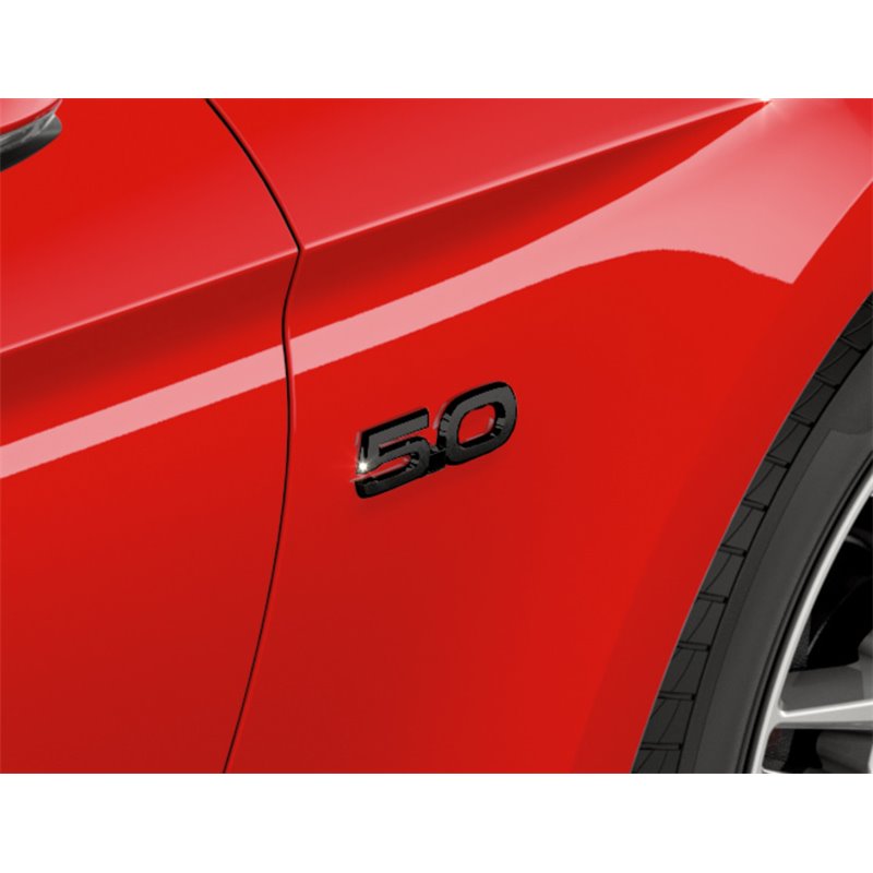 Set of 2 Chrome/matte Black 5.0 Emblem Badge for Mustang GT Right Left Fender Decal