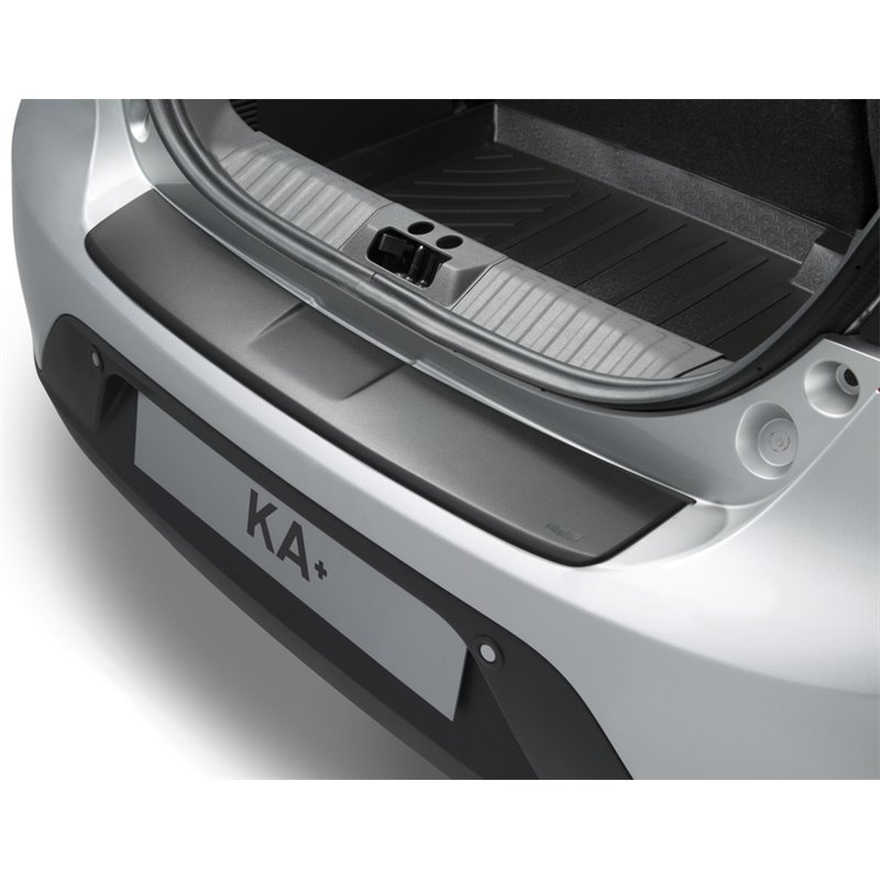 Plaque nervurée de Protection de seuil de chargement (noir/gris) - Ford Ka+