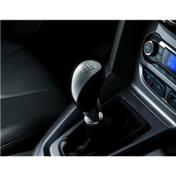 Pommeau de levier de vitesse finition aluminium et cuir (couleur au choix) - Ford Fiesta