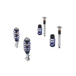 Kit de suspension avec ressorts hélicoïdaux sur amortisseurs acier inoxydable avec ressorts laqués en bleu Ford Performance