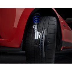 Kit de suspension avec ressorts hélicoïdaux sur amortisseurs acier inoxydable avec ressorts laqués en bleu Ford Performance